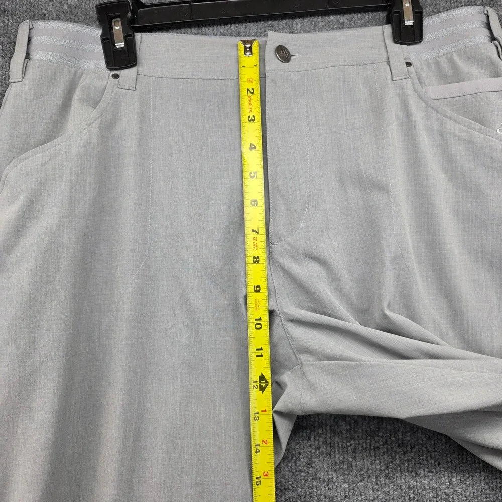 Adidas Mens Golf Pants Light‎ Gray 36x30 Flat Front Performance Stretch